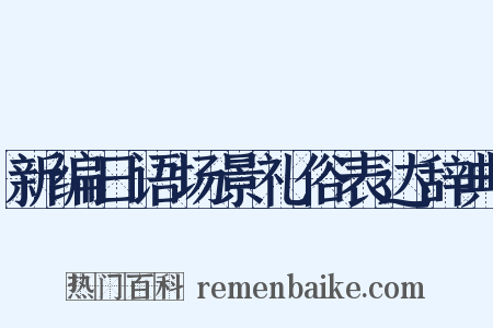 新编日语场景礼俗表达辞典是什么意思的图片